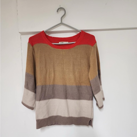 Old Navy Colour Block Sweater Top - Picture 1 of 3